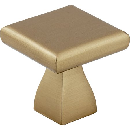 ELEMENTS BY HARDWARE RESOURCES 1" Overall Length Satin Bronze Square Hadly Cabinet Knob 449SBZ